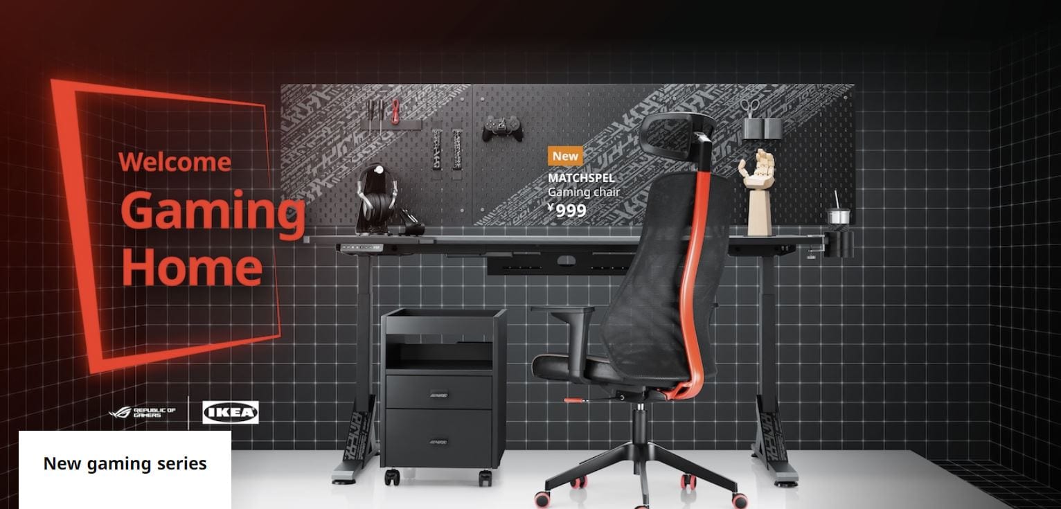 IKEA X Asus ROG: la collezione di mobili dedicati ai gamer arriva in Italia
