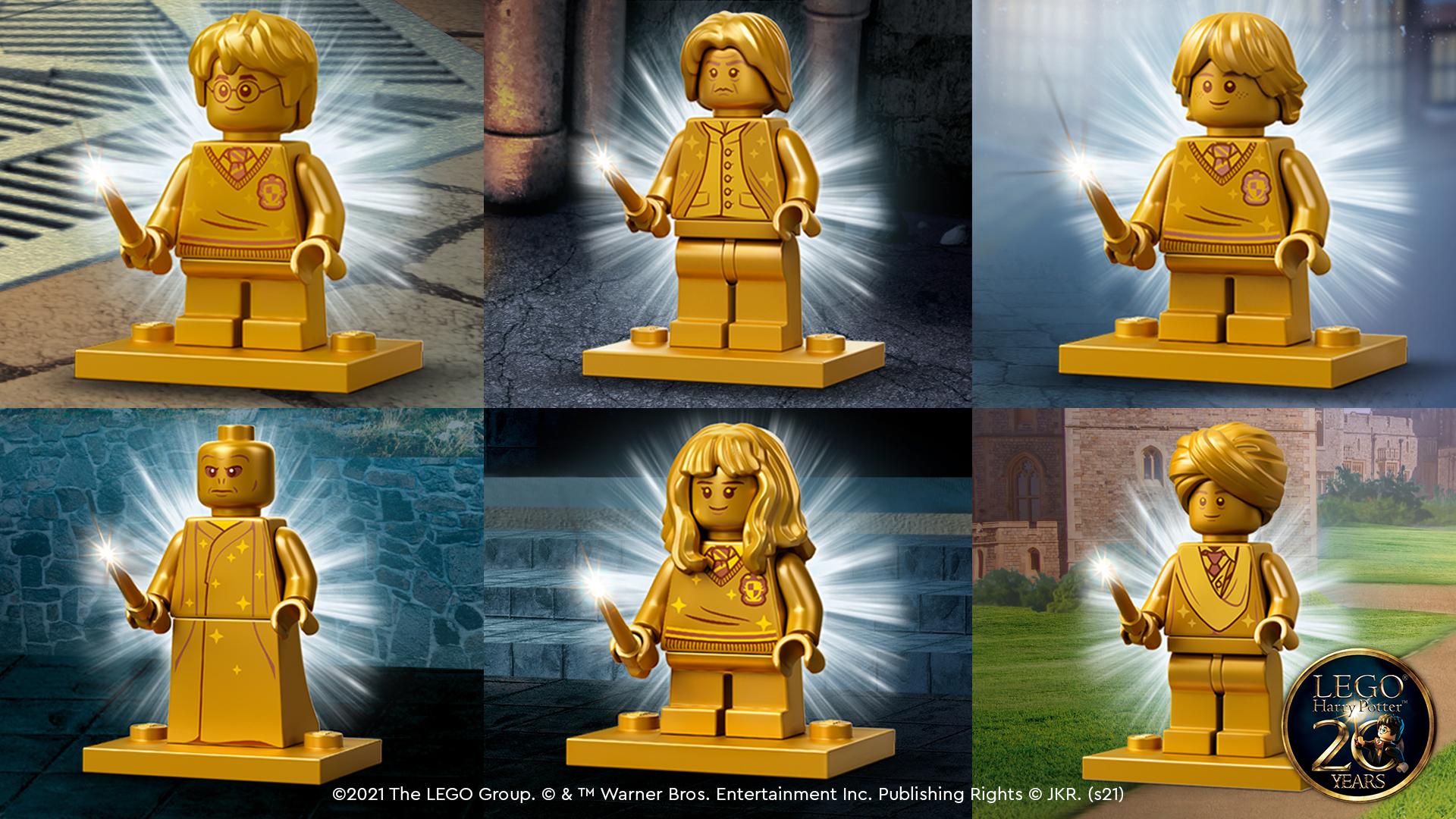 LEGO Harry Potter: svelate le sei minifigure dorate per l’anniversario