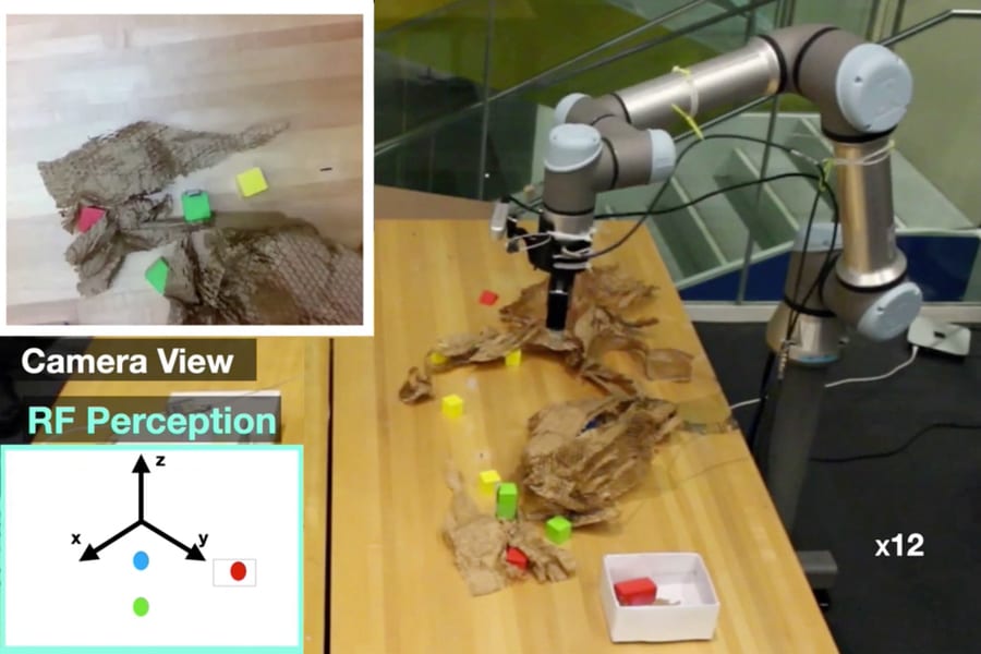 Robot trova gli oggetti nascosti emettendo onde radio