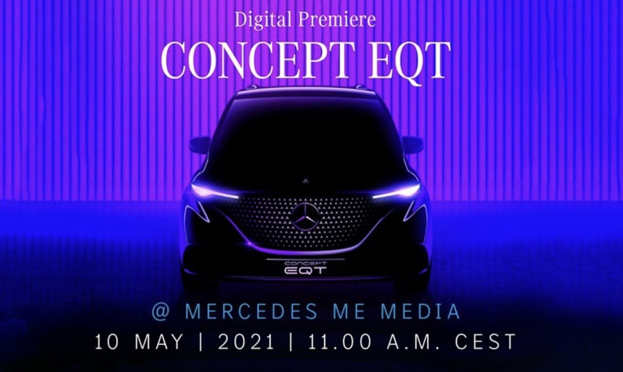 Mercedes EQT: il piccolo van elettrico sarà presentata il 10 maggio