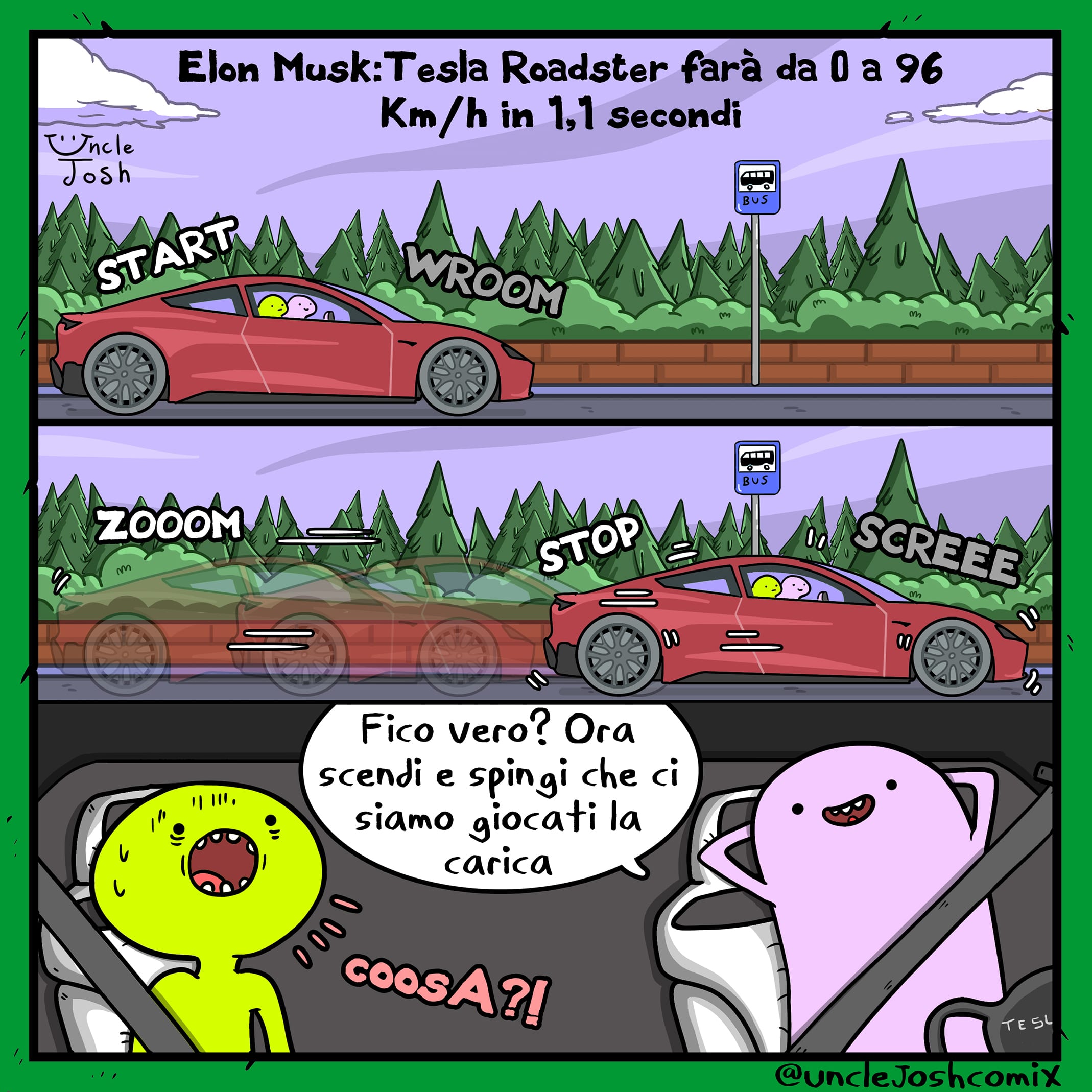 Tesla Roadster alla carica!