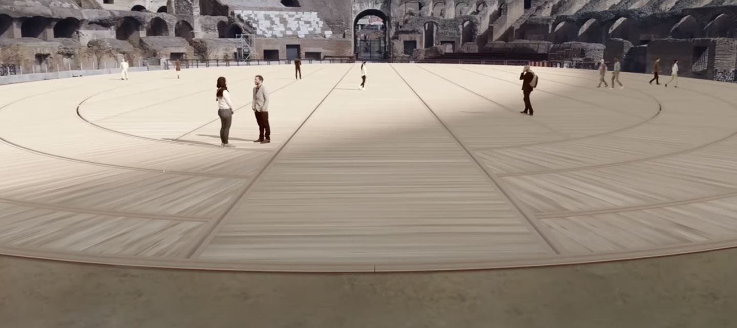 Il Colosseo avrà una piattaforma mobile, per poter tornare a visitare il centro dell’arena