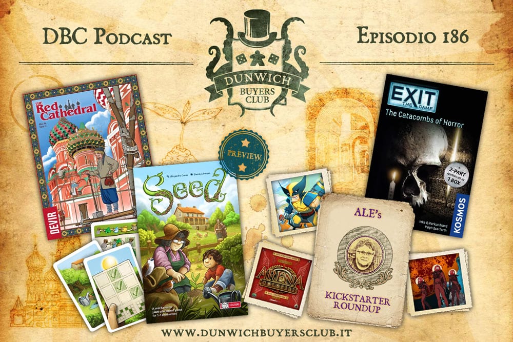 DBC 186: The Red Cathedral, Seed, Top 3 Kickstarter in partenza, EXIT: Le Catacombe della Paura