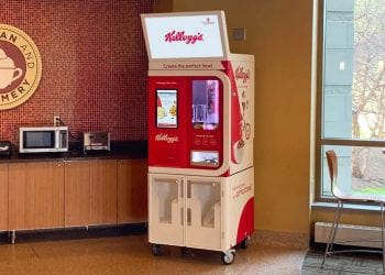 Kellogg's presta i suoi prodotti a un distributore e miscelatore automatico