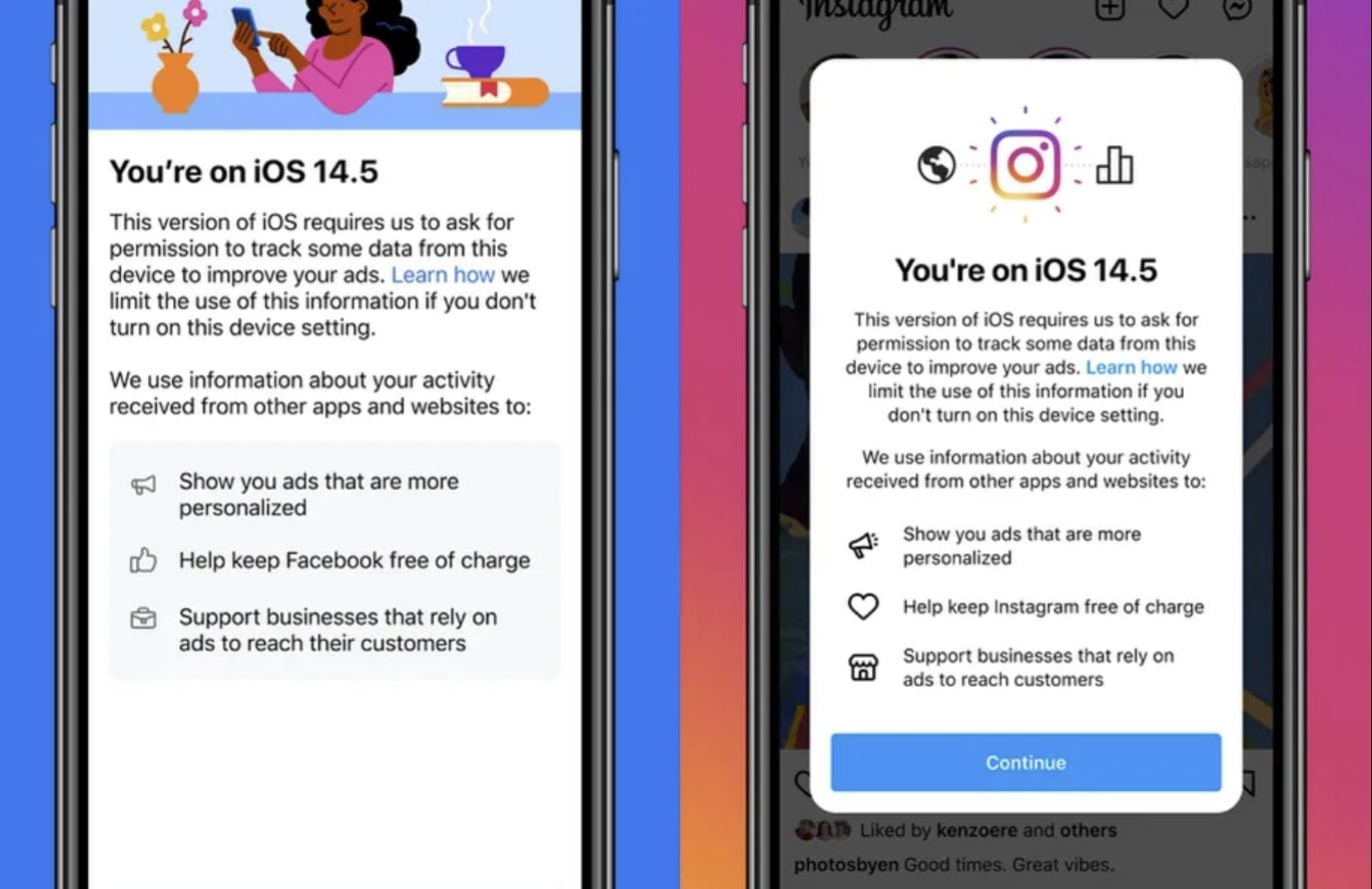 Facebook e Instagram contro l’anti-tracker di iOS 14.5: il messaggio per dissuadere gli utenti