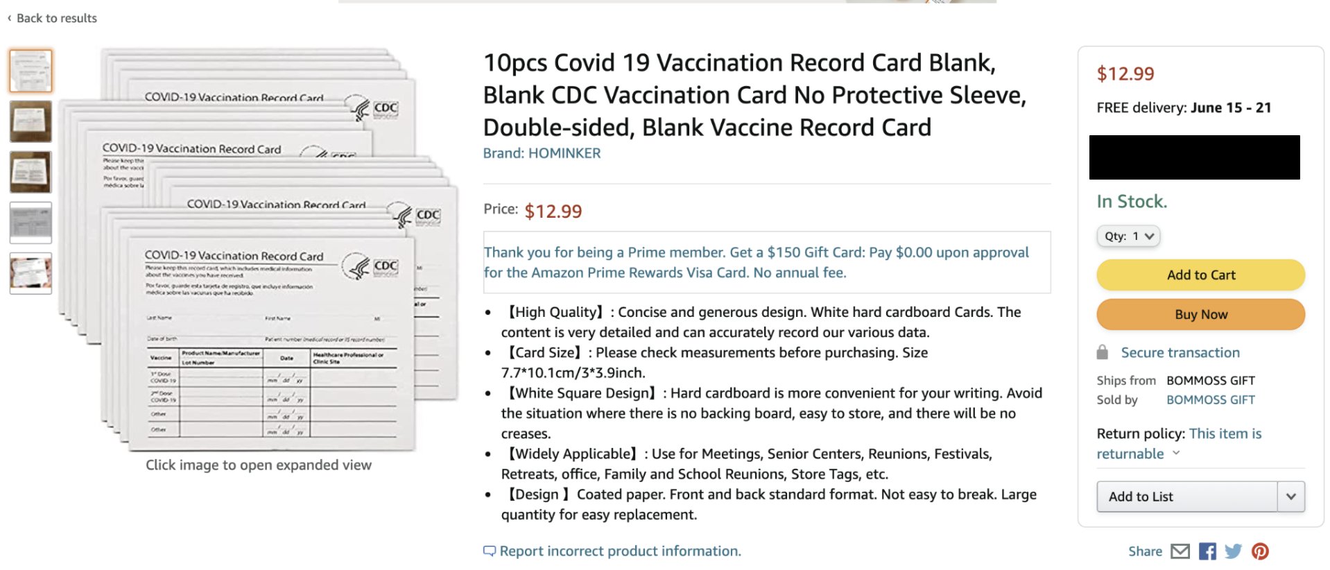 Amazon, Etsy vendevano certificati di vaccinazione contraffatti
