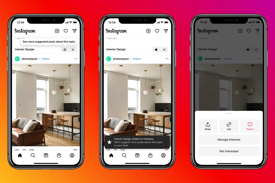Instagram testa un nuovo algoritmo: prima i post suggeriti, poi gli amici