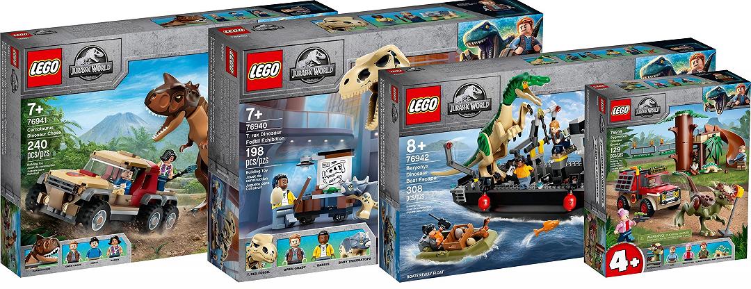 LEGO Jurassic World: svelati quattro nuovi set in arrivo quest’anno