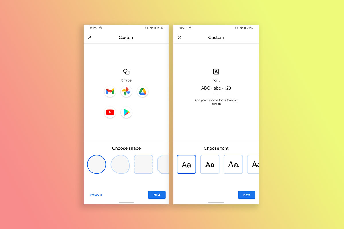 Android 12: addio alla personalizzazione di font, forma icone e colori