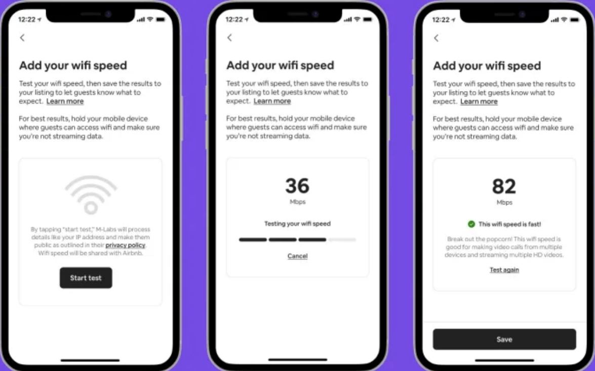 AirBnB consentirà agli host di inserire le prestazioni della loro rete WiFi