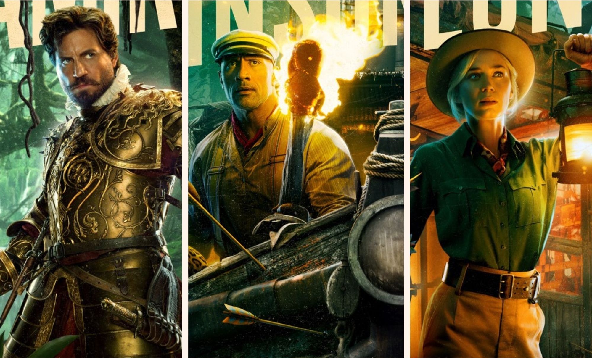 Jungle Cruise: i character poster dei personaggi del film Disney
