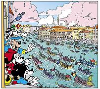 Minni e Topolino alla regata storica di Venezia