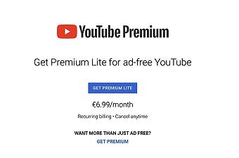 YouTube Premium Lite giunge al capolinea: stop al piano ‘low-cost’ da 7€/mese