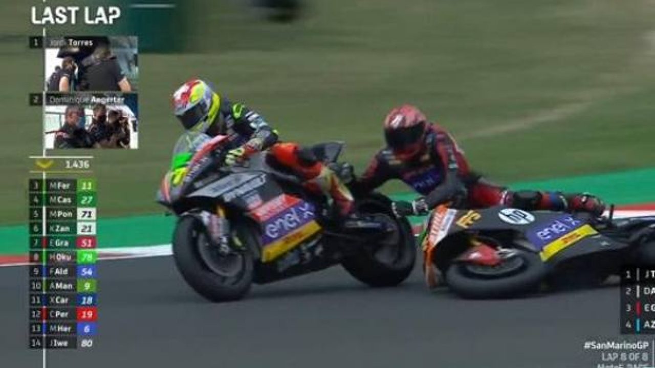 La MotoE finisce col colpo di scena a Misano: Aegerter punito, Torres ancora Campione