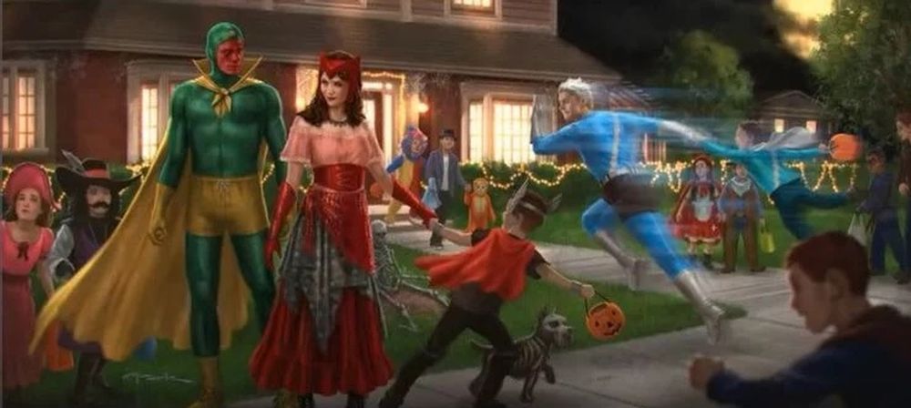 WandaVision: un artwork svela il costume che Wanda avrebbe dovuto indossare nell’episodio 6