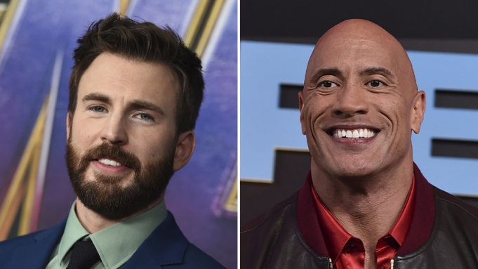 Chris-Evans-Dwayne-Johnson, Red One