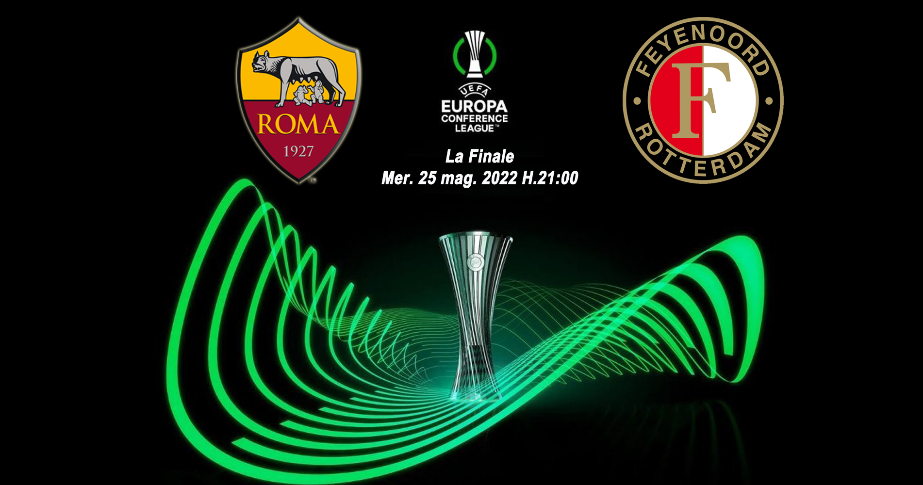 Roma-Feyenoord: la finale di Conference League sarà in chiaro su TV8
