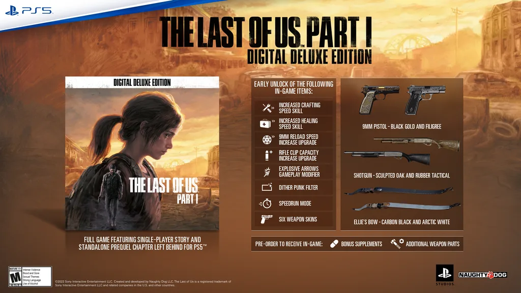 The Last of Us Part 1: pre-order editions, prices and bonuses announced