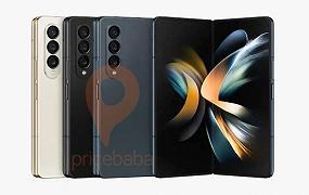 Samsung Galaxy Z Flip 4 e Galaxy Z Fold 4: i render ufficiali finiscono in rete, ecco come saranno