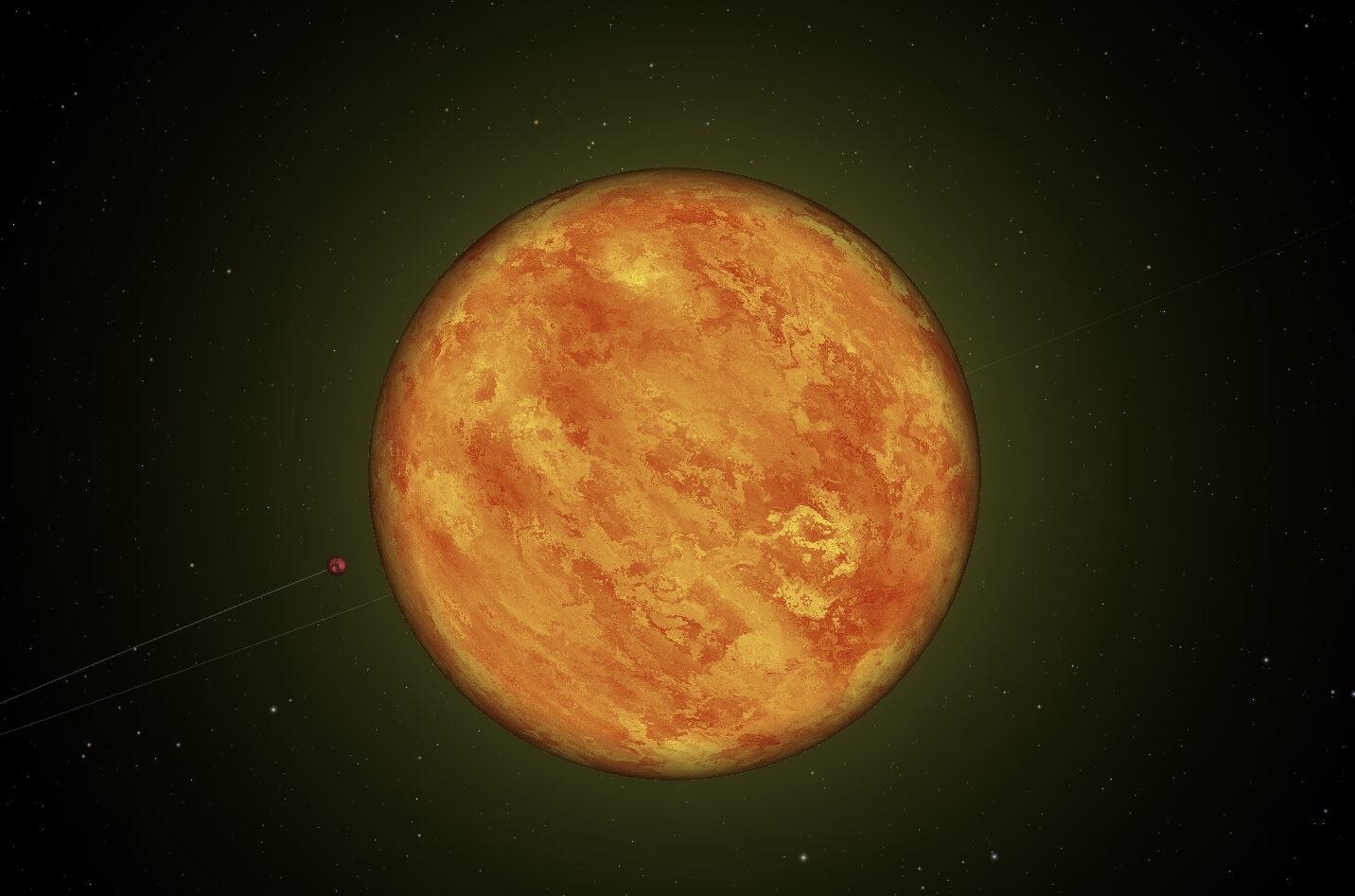 Sistema stella-pianeta di TOI1807b