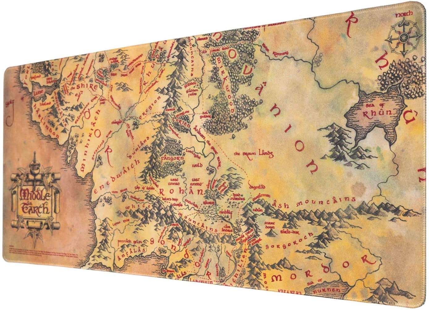 Tappetino mouse XXL de Il Signore degli Anelli disponibile su Amazon