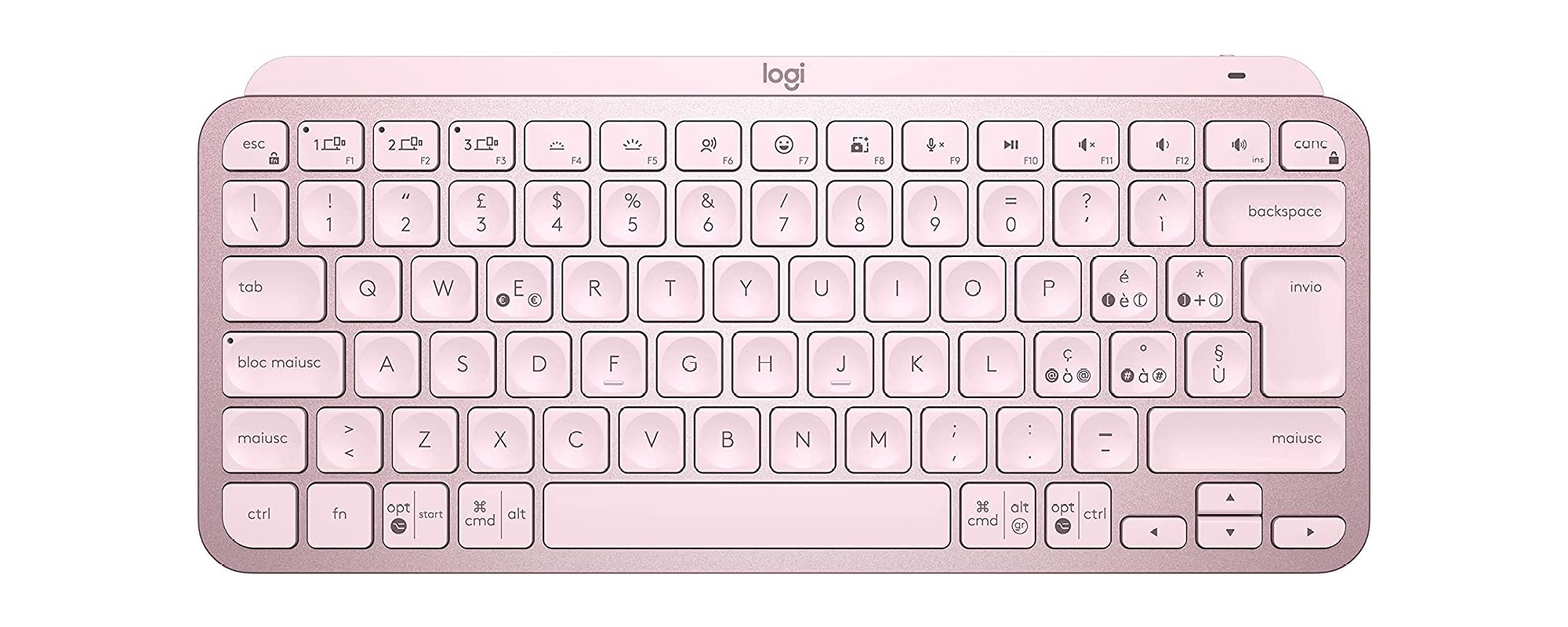 Offerte Amazon: mini tastiera wireless Logitech rosa disponibile al minimo storico