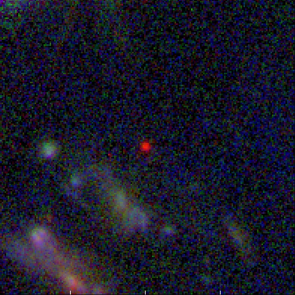 Punto rosso di 13,5 miliardi di anni: l’elemento più antico