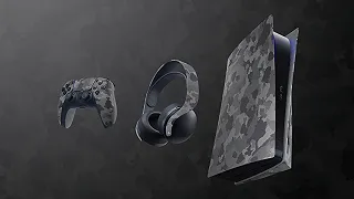 PS5: annunciata la collezione Gray Camouflage per Cover, Dualsense e Cuffie Pulse 3D