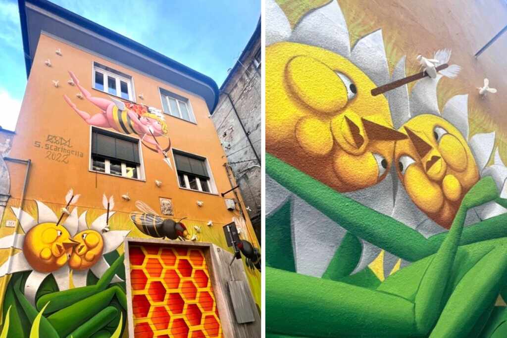 Murales ecologico: assorbirà circa 7 Kg di anidride carbonica in un mese