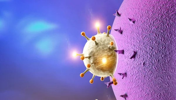 Guardate come un virus attacca una cellula