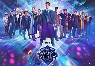 Doctor Who: il nuovo poster celebrativo con tutte le incarnazioni del protagonista