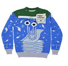 Microsoft festeggia il Natale con un ‘maglione brutto’ dedicato a Clippy, la mascotte vintage di Office