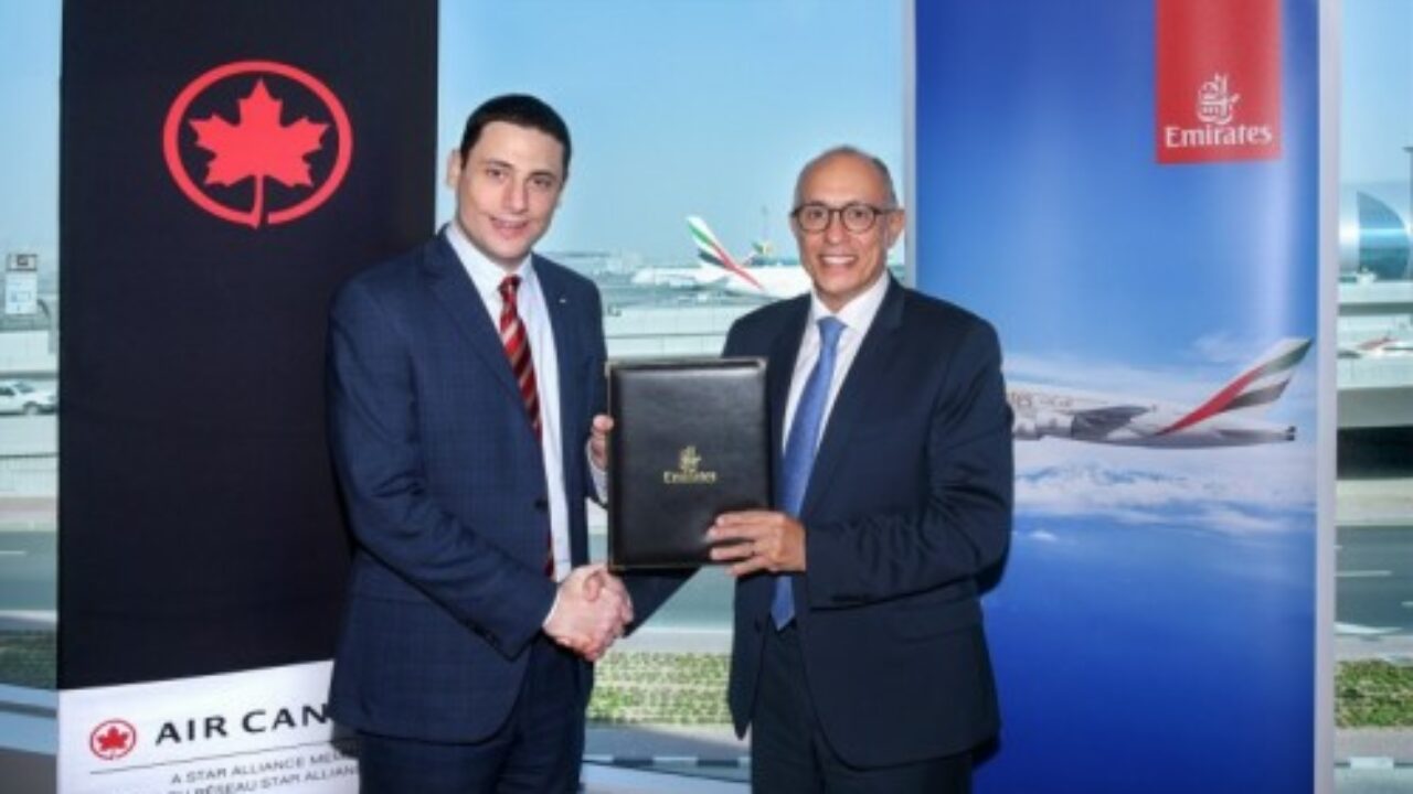 Emirates Skywards e Air Canada in partnership