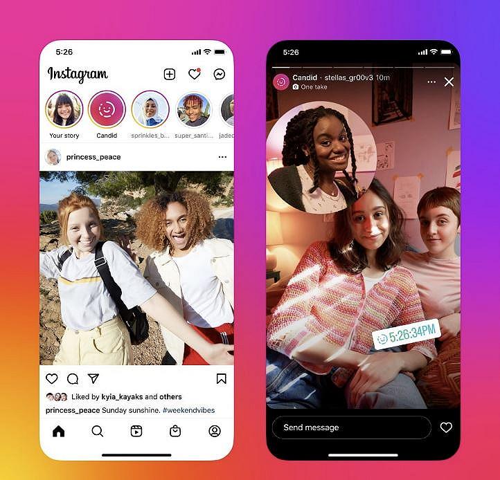 Instagram copia spudoratamente BeReal: arrivano le ‘Candid Stories’