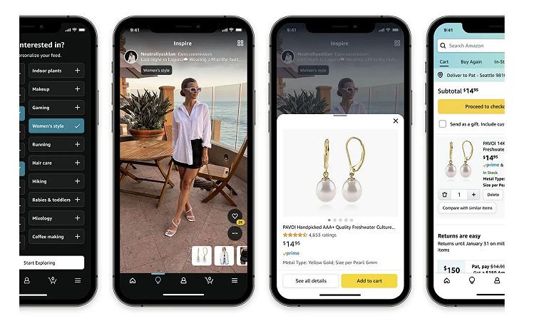 Inspire ibridava lo shopping di Amazon con meccaniche social prese da TikTok