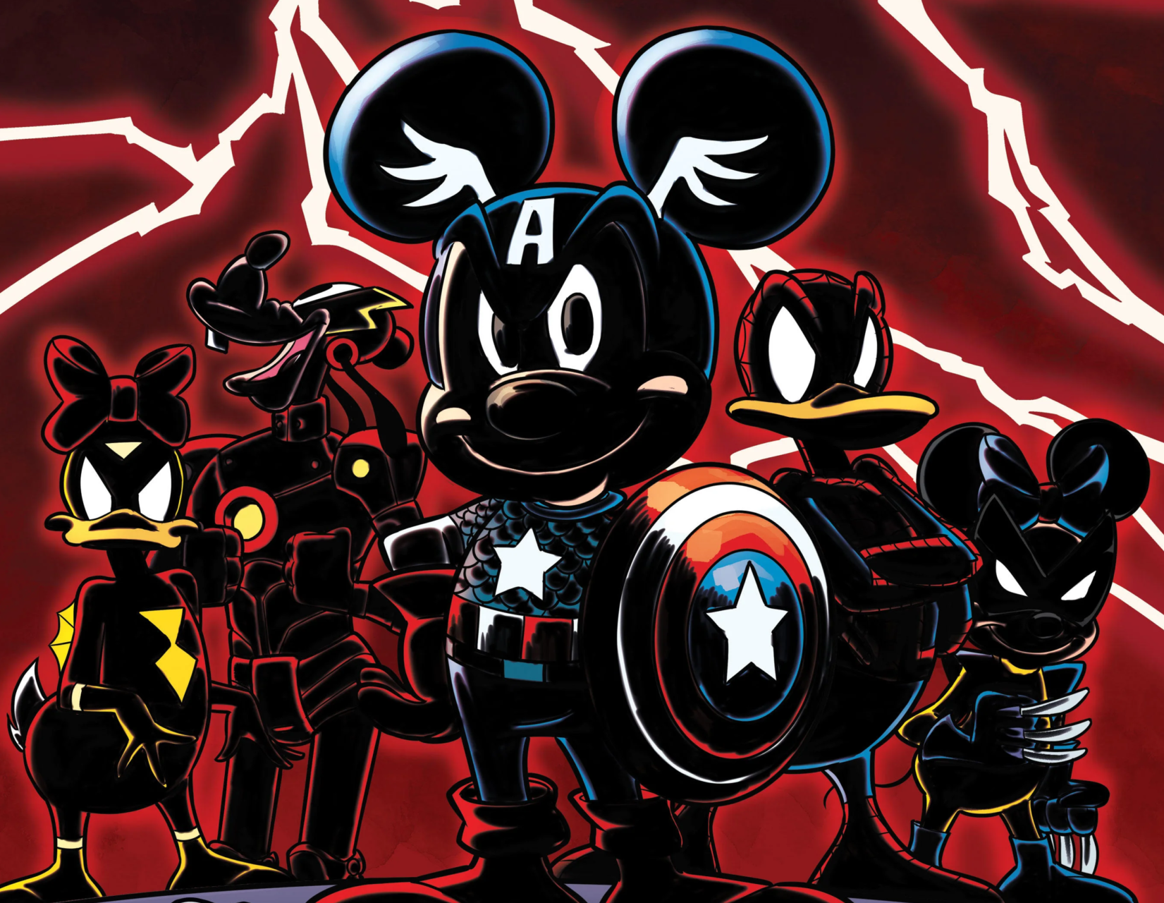 Disney 100: le prime cover variant Marvel con Topolino e Paperino versione Avengers