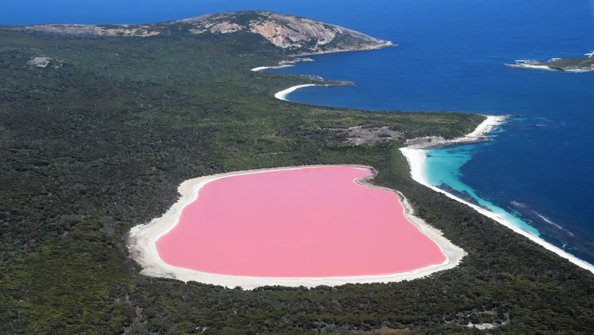 lago rosa in Australia