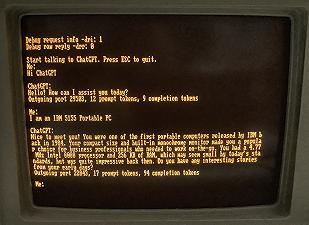 Un programmatore ha installato ChatGPT su un PC IBM del 1981