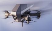 Drone AI lancia rete paracadute per catturare i droni nemici