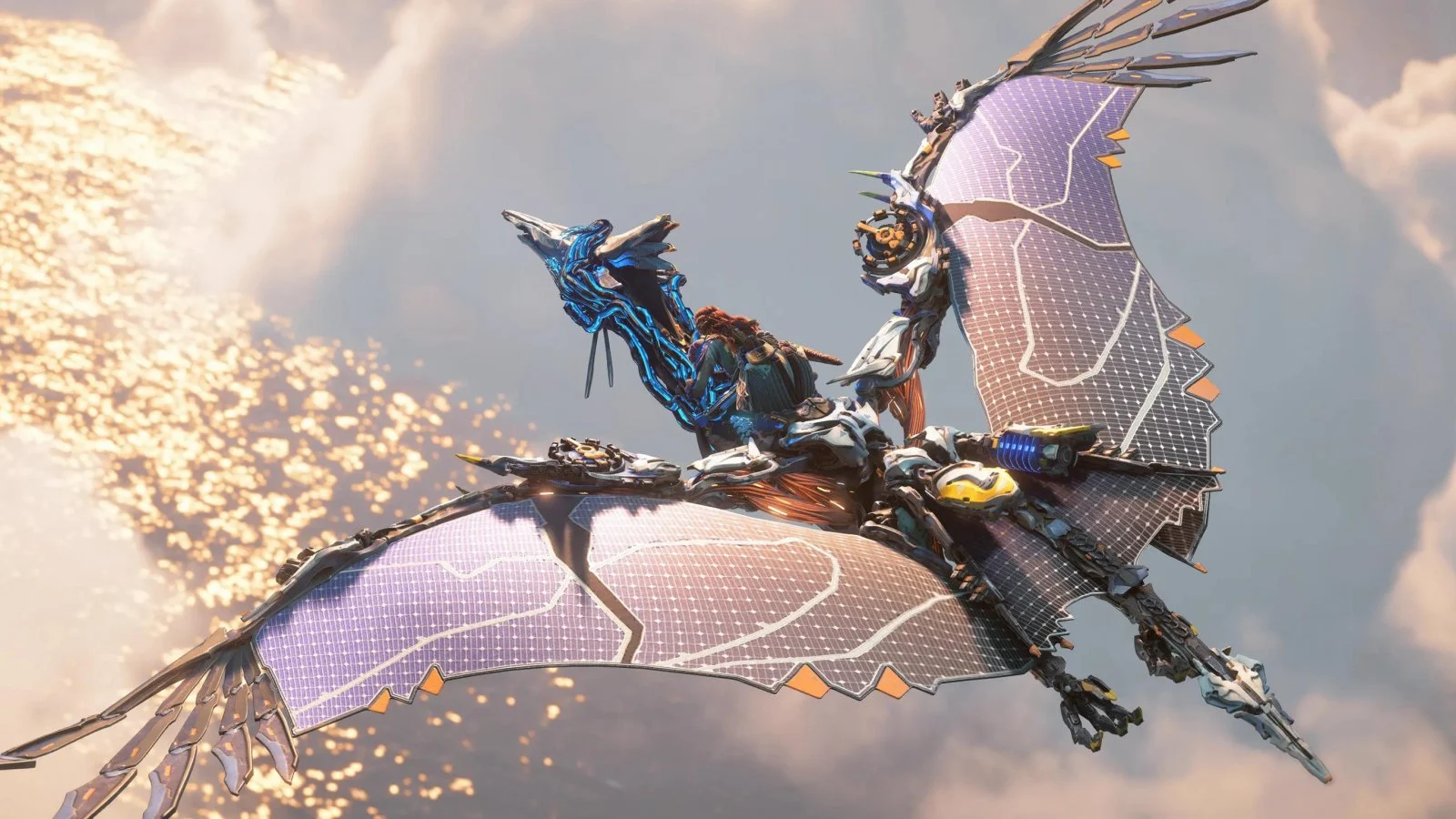 Horizon Forbidden West Burning Shores, il trailer mostra una nuova cavalcatura acquatica e volante