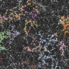 Rete cosmica: una simulazione 3D mostra l’universo neoimpressionista