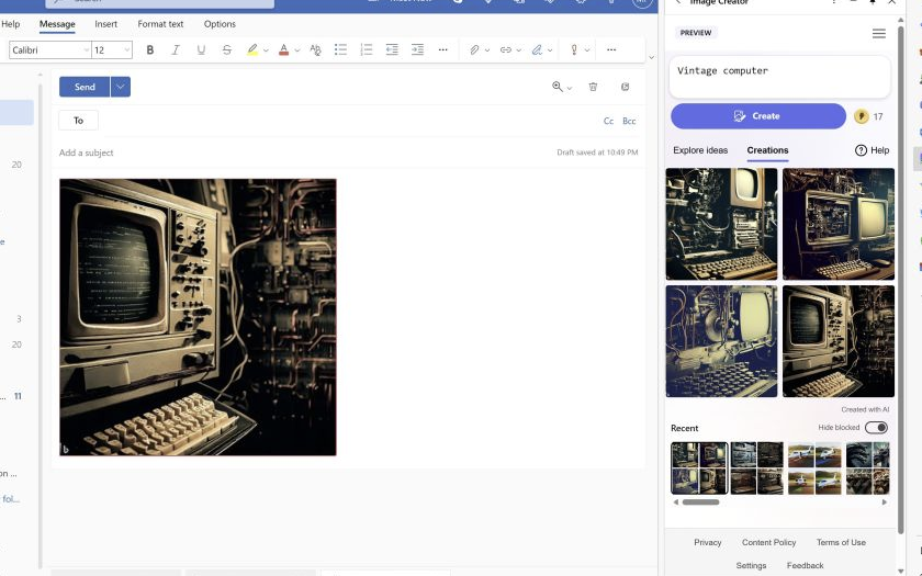 Bing Image Creator arriva sulla barra laterale di Edge, ma per il momento è solo un test