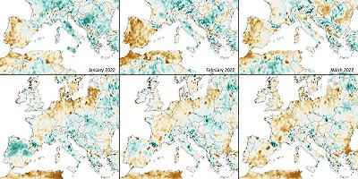 Siccità invernale in Europa: la conferma del C3S e di Smos
