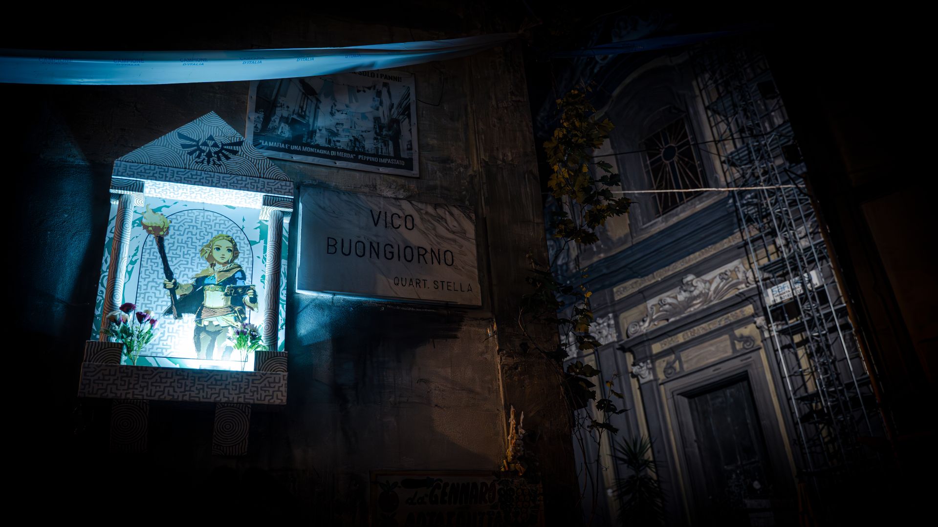 The Legend of Zelda: Tears of the Kingdom, a Napoli spuntano le edicole votive di Zelda
