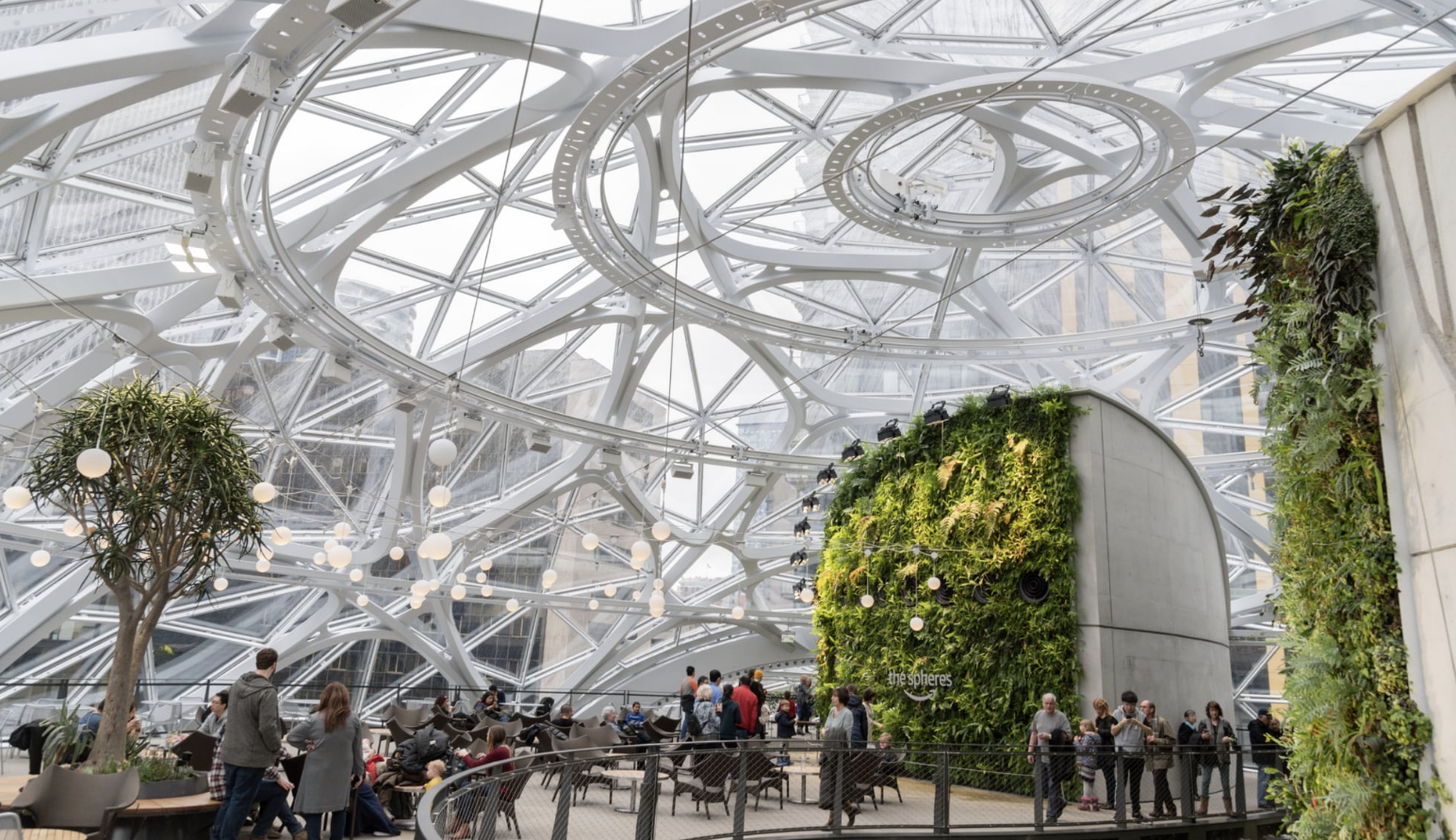 Amazon Spheres: la sede centrale di Amazon a Seattle vista dall'interno