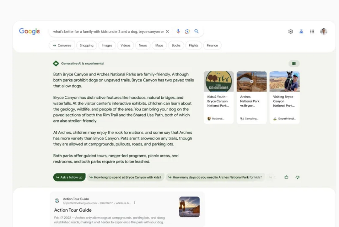 Google “potenziato” dalle intelligenze artificiali: gli americani possono già provare la nuova Search Generative Experience
