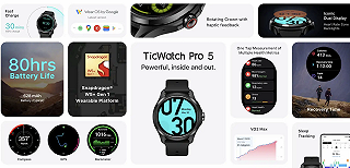 TicWatch 5 Pro ufficiale: debutto assoluto per lo Snapdragon W5+ Gen 1 e WearOS 3