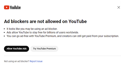 YouTube vuole bloccare gli adblocker: “o lo disattivi o non puoi guardare i video”