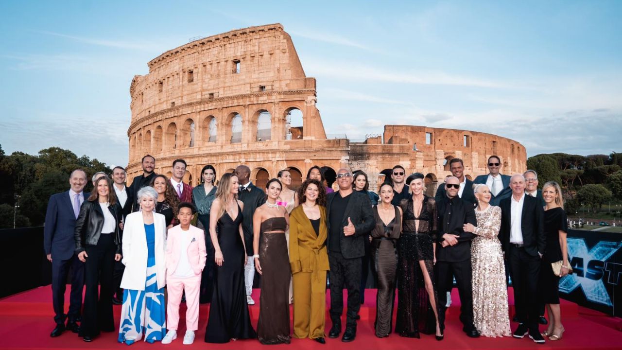 Fast X: foto e video della première mondiale e del compleanno di Vin Diesel a Roma