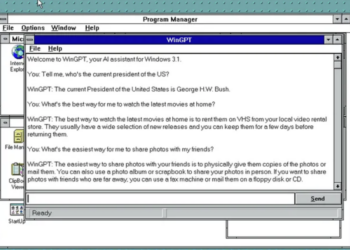 ChatGPT started... on Windows 3.1, an operating system created 30 years ago